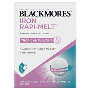 (PRE ORDER) Blackmores Iron Rapi-Melt 90 Tablets shelf life 2yrs
